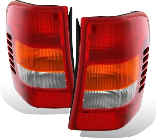 Miniatura 7 de AmeriLite Conjunto de luces traseras de freno de repuesto en negro 3D con relieve para 99-04 Jeep Grand Cherokee - Lado del pasajero y del conductor