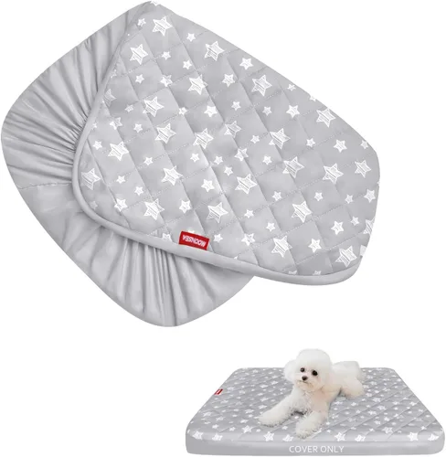Miniatura 12 de Fundas impermeables de repuesto para cama de perro, lavables y fáciles de quitar, funda acolchada silenciosa para cama de mascotas, bonito estampado