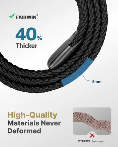Miniatura 4 de FAIRWIN Cinturones elásticos trenzados elásticos para hombre de golf casual jeans tejidos 1 38 "cinturones de trabajo de nailon para hombres