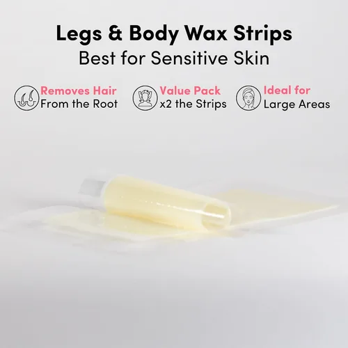 Miniatura 5 de Parissa Tiras naturales de cera para piernas y cuerpo Tiras grandes listas para usar, aptas para principiantes y suaves para pieles sensibles
