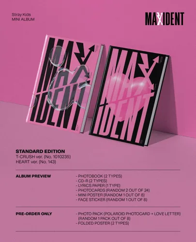 Miniatura 2 de Dreamus Stray Kids - MAXIDENT [Edición estándar] Álbum+Beneficio de reserva (HEART ver.) (SMK1348)