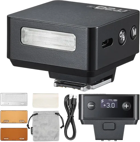 Miniatura 12 de Godox iT20 iT20-S Flash para Sony, Mini TTL Flash con Pantalla Intuitiva, Reciclaje de 1.5s, 700 Destellos de Potencia Completa, Carga USB-C