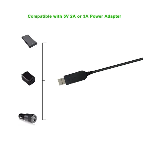 Miniatura 4 de Cable de carga USB de repuesto para Alexa Echo Dot 3ª generación, Dot 5ª generación, cargador Dot de 4ª generación, (no para Echo 4.ª generación)