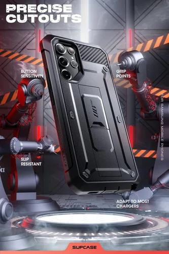 Miniatura 6 de SUPCASE Funda para Samsung Galaxy S23 Ultra con soporte (Unicorn Beetle Pro), [marco frontal integrado y clip para cinturón]