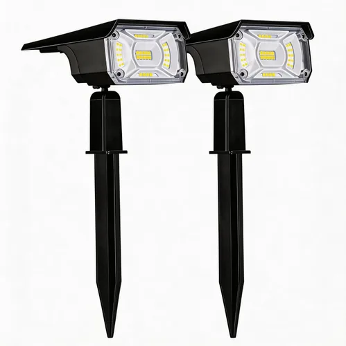Miniatura 22 de LEREKAM 40 focos LED, IP65, impermeables, con energía solar, 2 en 1, luz de pared, luces de paisajismo al aire libre, encendido/apagado automático