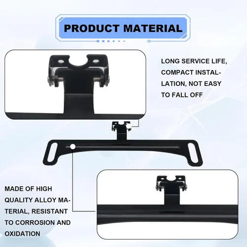 Miniatura 3 de Soporte universal para placa de matrícula de visión trasera para automóvil, kit de cámara trasera montada en espejo, soporte de instalación