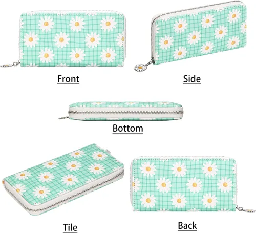 Miniatura 5 de KUKOO Womens Printed Zip Around Wallet Phone Clutch Purse Card Holder Organizer