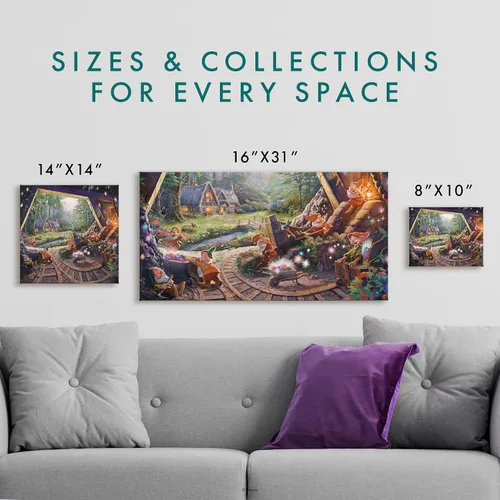 Miniatura 6 de Thomas Kinkade Studios Snow White and the Seven Dwarfs - Lienzo envuelto en galería (8 x 10 pulgadas)