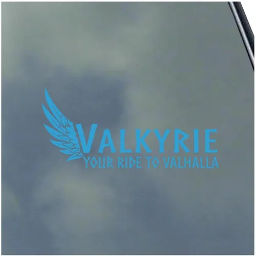 Miniatura 8 de Valkyrie Your Ride to Valhalla - Calcomanía de vinilo Asatru Norse God Odin Rune por KLO Graphics Blanco
