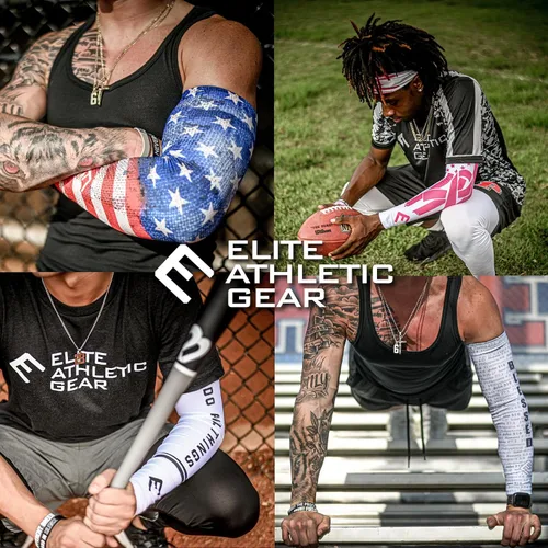 Miniatura 5 de Elite Athletic Gear Manguitos de compresión religiosos - Tallas para jóvenes y adultos - Deportes y fitness - Se venden individualmente