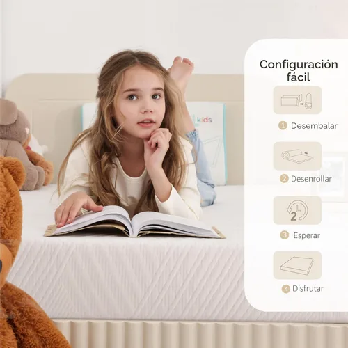 Miniatura 8 de MLILY - Colchón individual en una caja, colchón de 5 pulgadas fabricado en EE. UU. para cama de niños, tamaño individual, somier individual, espuma