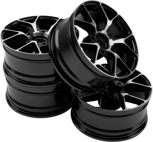Miniatura 5 de ShareGoo - Llantas de metal – Bujes hexagonales de 0.472 in, llantas de rueda RC Drift On-Road Racing Touring 1/10, compatibles con HSP, Tamiya