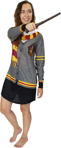 Miniatura 6 de Harry Potter Hogwarts Gryffindor - Pijama de manga larga para mujer, gris