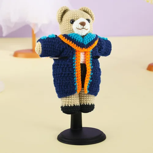 Miniatura 6 de TOYANDONA 4pcs Adjustable Doll Stands for 4 - 6.8 Inches: Black Plastic Doll Holders Action Figure Stands for Mini Bears Collectible Photography