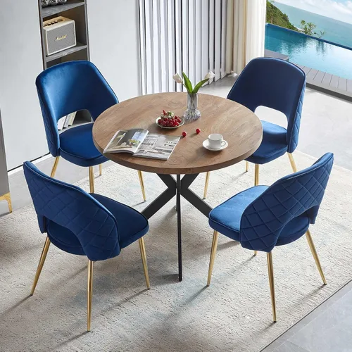 Miniatura 14 de Homedot Juego de 2 sillas de comedor, sillas de cocina modernas para el hogar, silla tapizada para sala de estar, silla lateral única con respaldo