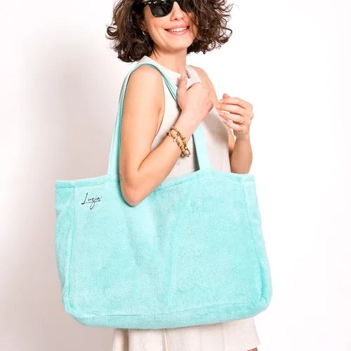 Miniatura 8 de Luzia Bolsa de playa y piscina, extra grande, reversible, hecha de algodón suave de alta calidad