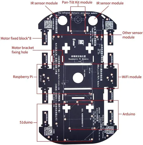 Miniatura 4 de Robot Chassis 4WD Robot Car Smart Chassis Kit con 4 TT Motor para Arduino/Raspberry Pi/Jetson Nano, Smart Robotic Car Chassis DIY Kit de aprendizaje