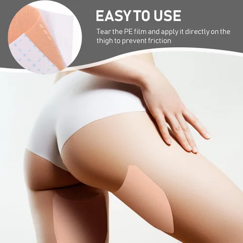 Miniatura 3 de Veemoon Anti Chafing Thigh Friction Pads 10pcs Set Elastic Fabric and Non-Woven Invisible Thigh Bands for Chafing Prevention and Sweat Isolation
