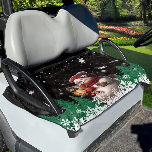 Miniatura 11 de Yewattles Funda de Asiento de Carrito de Golf Portátil Toalla de Asiento Club Car Ajuste Universal Carrito de Golf de 2 Asientos