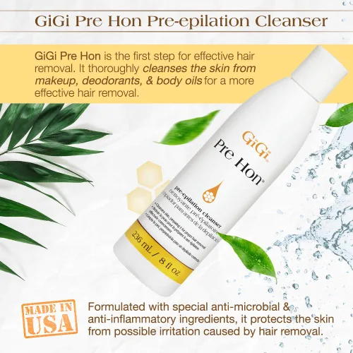 Miniatura 2 de GiGi Aceite de Epilación Pre Cera para Depilación - Aceites Calmantes de Soja y Semilla de Uva, Preparación de la Piel Antes de la Cera, 4 fl oz