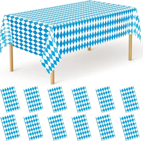 Miniatura 34 de Suministros de regreso a clases, 2 manteles de 108 x 54 pulgadas, manteles desechables coloridos para el primer día de escuela, rectangular