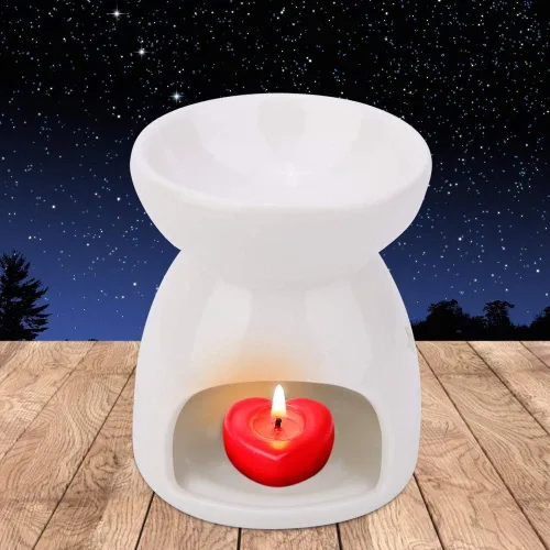 Miniatura 2 de Horno de cera, calentador de horno de aceite de cerámica para hornos de cera perfumada, soporte de luz de té, lámpara de fragancia nocturna