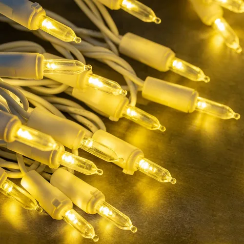 Miniatura 4 de 200 unidades de luces de Navidad LED de color blanco cálido, 66 pies de alambre blanco con certificación UL, juego de luces de cadena de calidad
