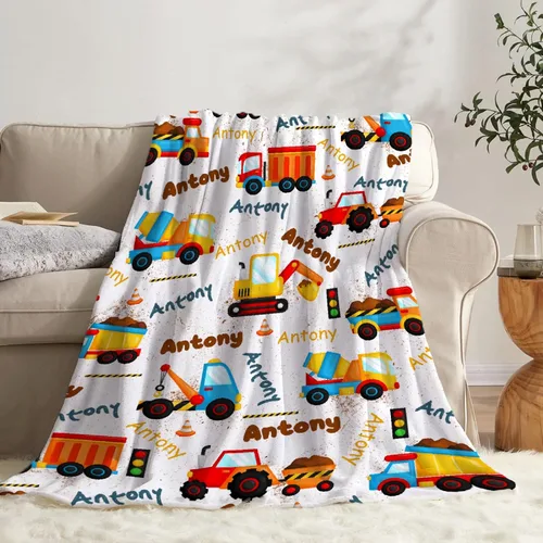 Miniatura 35 de Manta de bebé con texto en inglés «Just A Boy Who Loves Trucks» para niños y niñas, manta súper suave para envolver al recién nacido, acogedora
