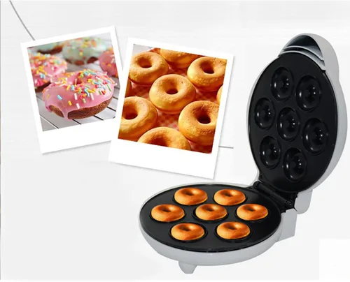 Miniatura 2 de Mini máquina para hacer donas, portátil antiadherente eléctrico para donuts, mini máquina de quiche para desayuno de niños, aperitivos, postres