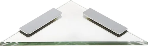 Spancraft Estante de ducha de vidrio triangular de vidrio, 10"