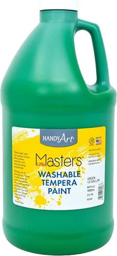 Miniatura 58 de Handy Art Little Masters - Pintura al temple lavable, turquesa, botella de 128 onzas, brillante y mezclable, alta opacidad, colores lavables