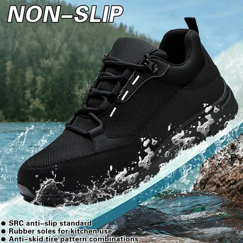 Miniatura 4 de Steel Toe Shoes for Men Women, Non-Slip Waterproof Work Safety Shoes, Indestructible Puncture-Proof Construction Industrial Shoes, Zapatos