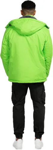 Miniatura 6 de CorBuyit Chaqueta de esquí con capucha para hombre, abrigo impermeable de nieve