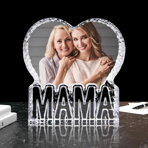 Miniatura 11 de Foto de cristal 3D personalizada, marco de fotos en forma de corazón con luz nocturna de cristal 3D, el mejor regalo para parejas, amor, mujeres
