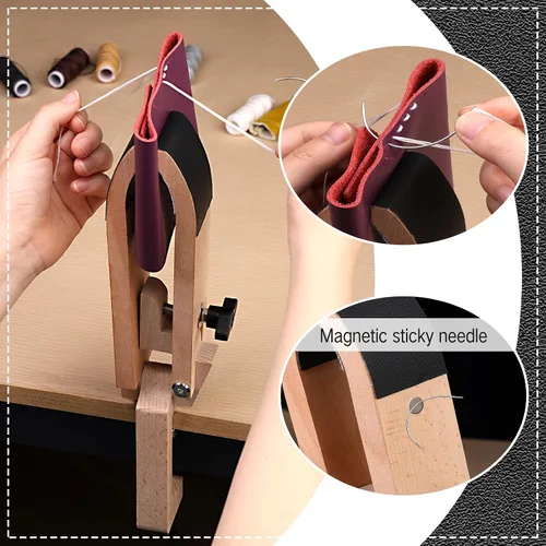 Miniatura 5 de Stitch Pony Horse Clamp - Pony de costura de cuero para costura y trabajo de cuero a mano