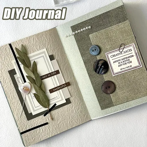 Miniatura 5 de Aromoty 20 piezas de papel artesanal para álbum de recortes, papel texturizado para manualidades, papel Morandi A5 en malla, tela de morera, mezcla