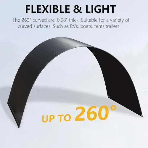 Miniatura 3 de XINPUGUANG Panel solar flexible de 100 W 12 V, kit de sistema solar monocristalino, controlador de carga de 10 A, cable de extensión, carga