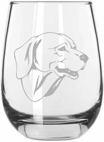 Miniatura 73 de Sakhalin Husky Dog - Copa de vino grabada personalizada de 15.25 onzas sin tallo