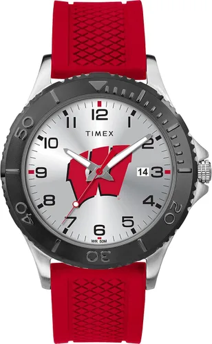 Miniatura 32 de Timex Tribute Men's Collegiate Gamer 42mm Watch – Georgia Bulldogs with Black Silicone Strap Oklahoma Sooners