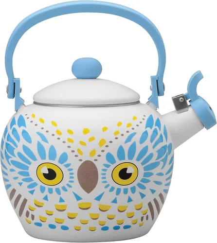 Miniatura 13 de UP ware - Hervidor de té silbante esmaltado en acero, tetera para estufa (1.6 cuartos de galón, manzana)