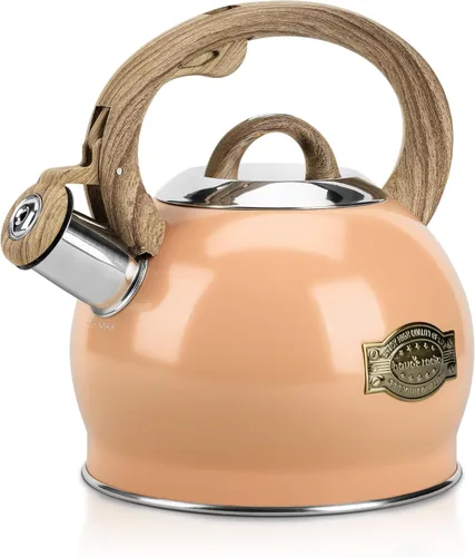 Miniatura 12 de Hauce Radio Hervidor de té, tetera silbante de acero inoxidable de grado alimenticio para estufa con mango ergonómico anti-calor, boquilla para té