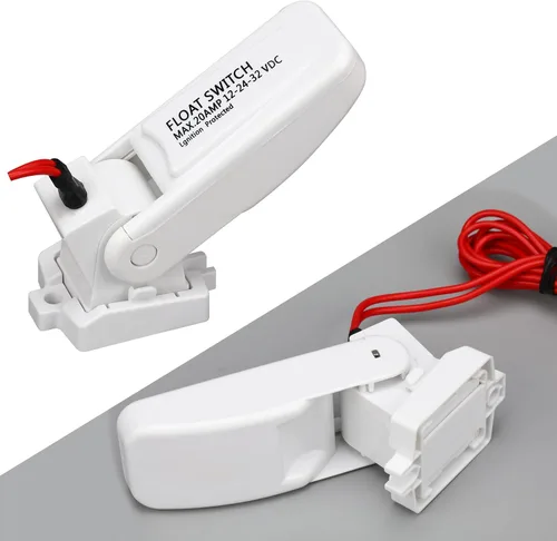Miniatura 5 de Landhoow Interruptor de flotador automático de bomba de sentina para barco, interruptor de flotador de sentina de 12 V, 24 V, 32 V, sellos