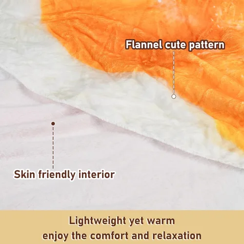 Miniatura 5 de Catalonia Pepperoni Pizza Blanket, Realistic Food Blanket, Funny Gifts for Teenage Boys and Girls, 59 inch, Single Layer