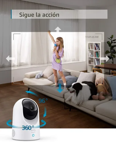 Miniatura 6 de eufy Security - Cámara Pan & Tilt de interiores de 2K. Kit de 2 cámaras, Plug-in de seguridad, cámara interior con Wi-Fi, cámara IP, inteligencia