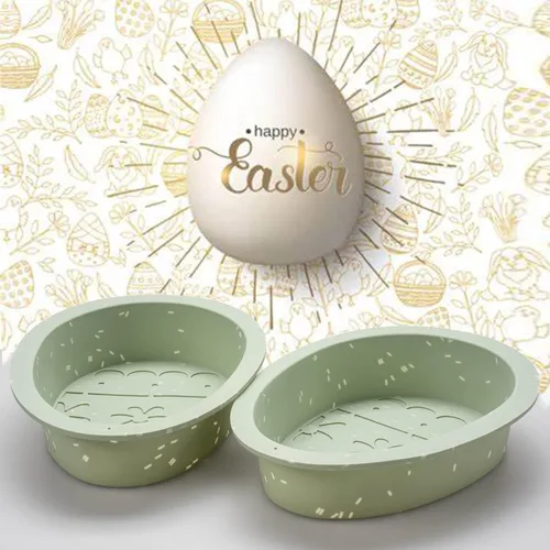 Miniatura 7 de Moldes para pastel de huevo, molde de silicona para huevos de Pascua, paquete de 2 moldes grandes rompibles para huevos de 7 pulgadas, moldes