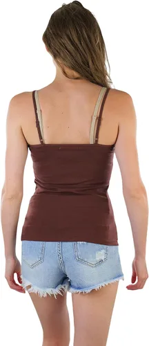 Miniatura 2 de ToBeInStyle Camiseta sin mangas recortada con tirantes delgados ajustables para mujer