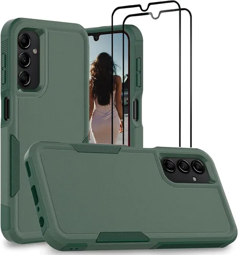 Miniatura 334 de Jeylly Compatible con Samsung Galaxy A22 5G Funda, Funda Samsung A22 5G con 2pcs protectores de pantalla de vidrio templado