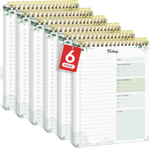 Miniatura 31 de Taja Bloc de notas de lista de tareas pendientes para el trabajo con 52 hojas, 9.8 x 6.5 pulgadas, planificador diario sin fecha, perfecto