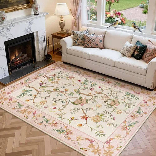 Miniatura 37 de Jinchan Alfombra Floral de Pasillo, 2x5, Alfombras Antideslizantes Lavables a Máquina, Alfombra Suave de Pelo Bajo para Pasillo, Resistente a