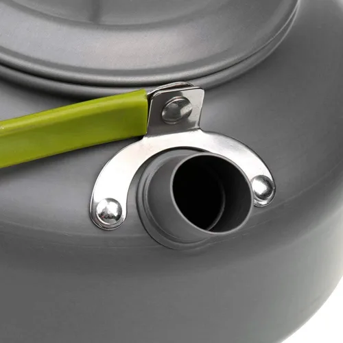 Miniatura 6 de LIXADA Hervidor de camping 0.8L/1.2L/1.6L para agua hirviendo, tetera de té tetera de aleación de aluminio con mango de silicona bolsa de transporte